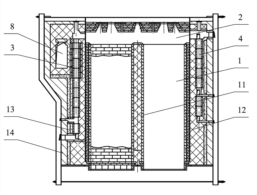 Countercurrent-tank-type calcining furnace