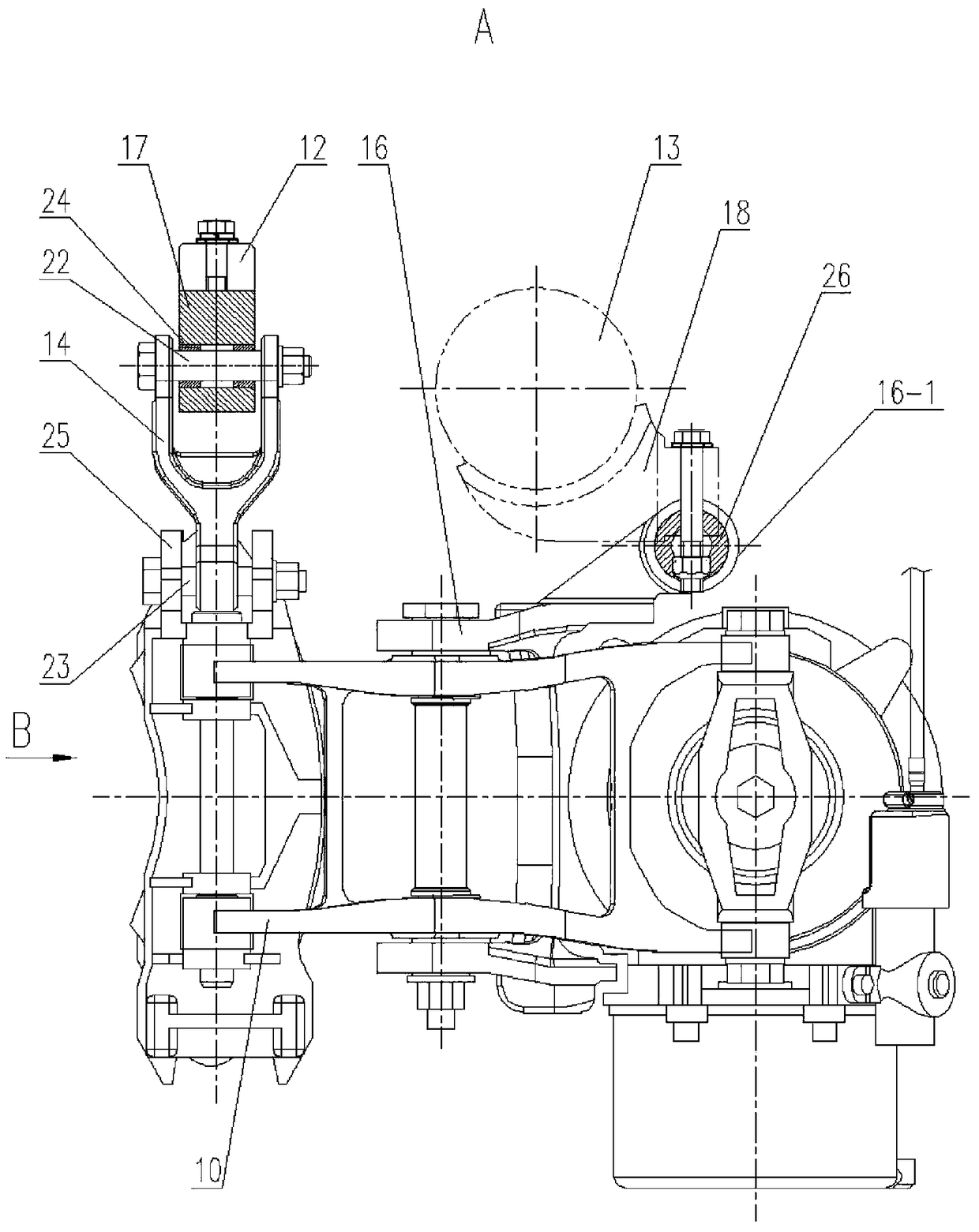 An installation structure of a wheel disc brake and a bogie using the installation structure