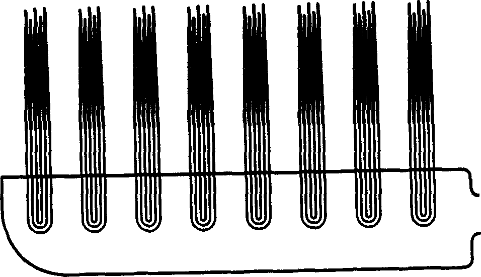 Pointed filament toothbrush