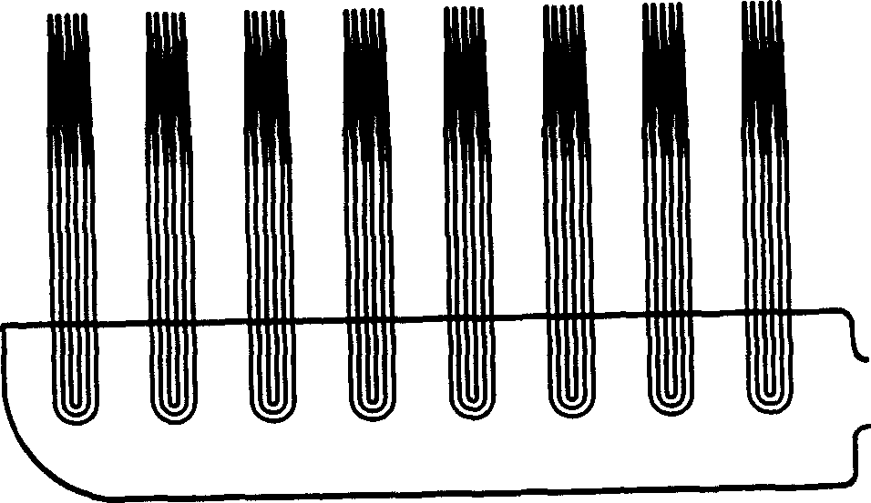 Pointed filament toothbrush