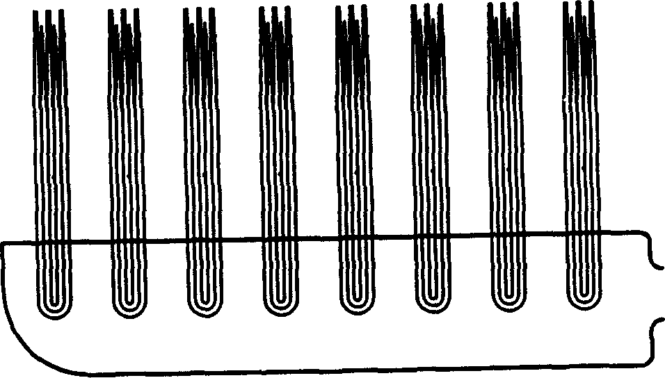 Pointed filament toothbrush