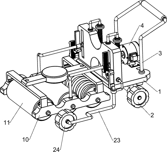 Roller forming device for highway construction