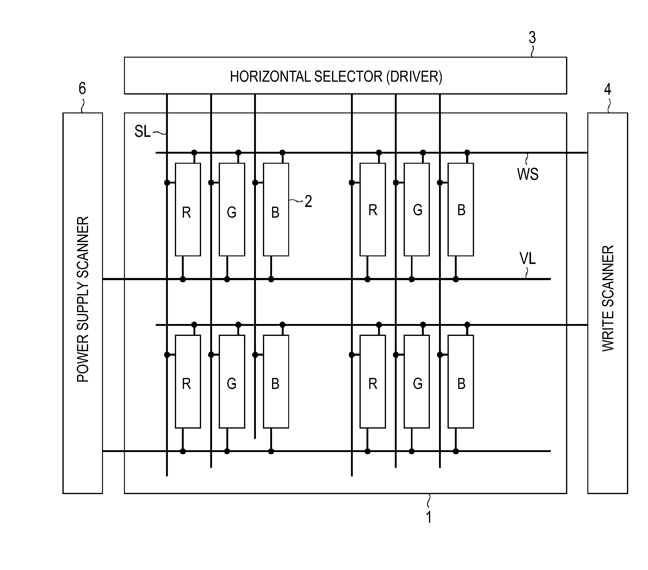 Display device and electronic product having light sensors in plural pixel regions