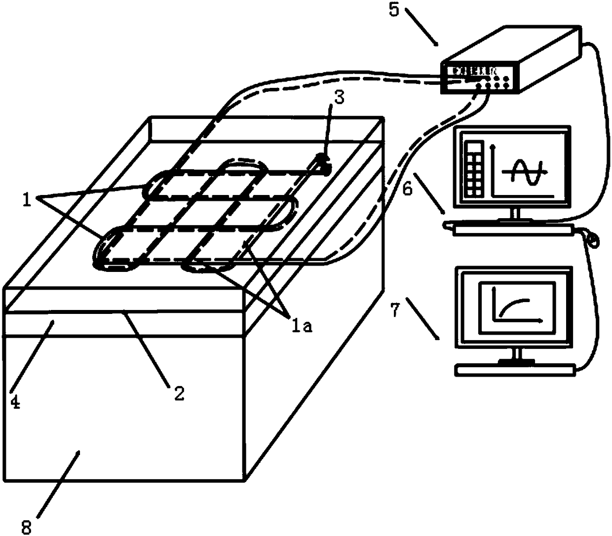 Asphalt pavement deformation monitoring system based on OFDR and use method