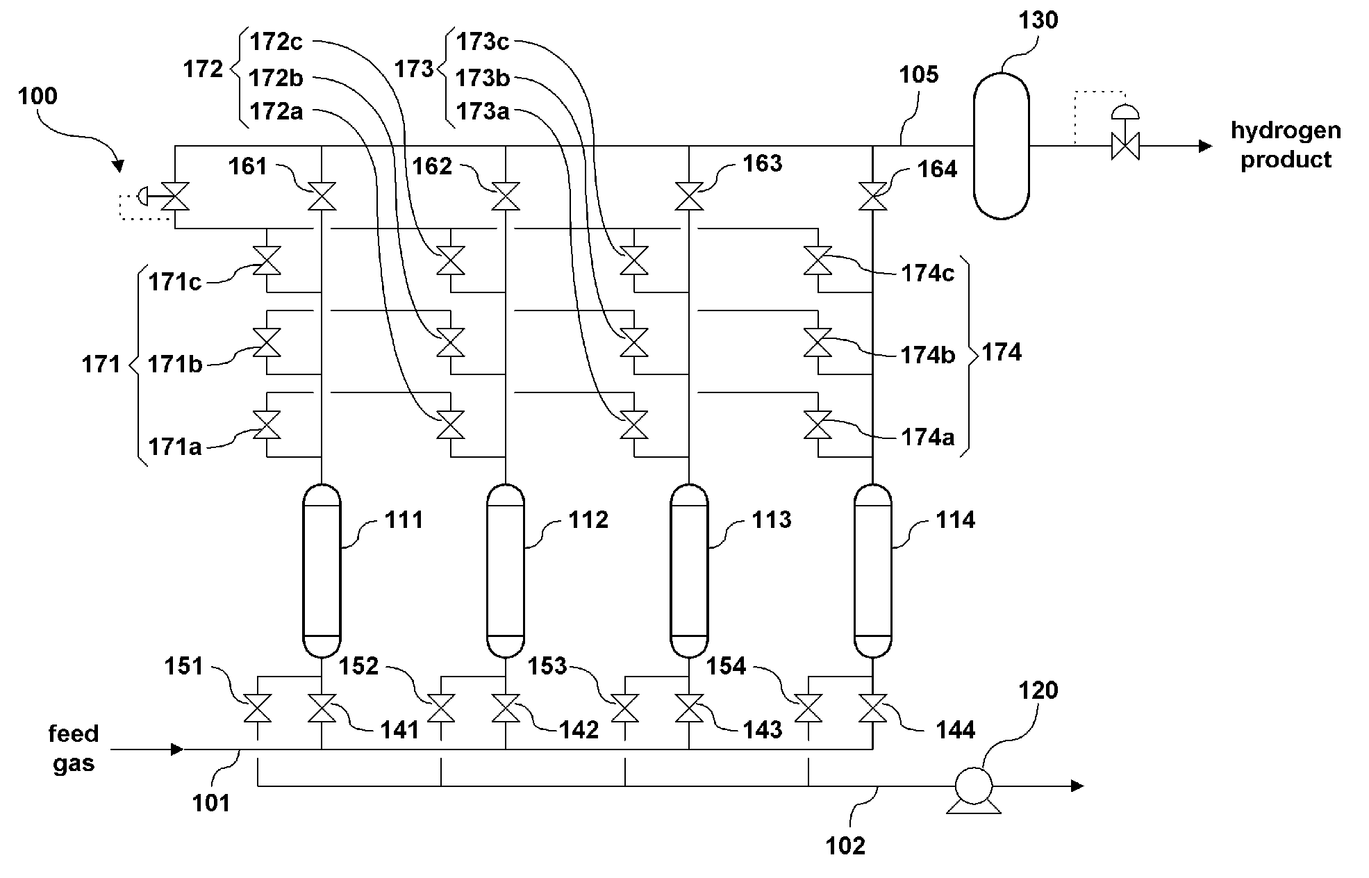 Pressure swing adsorption apparatus and method for hydrogen purification using the same