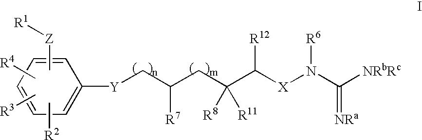 Aminoguanidines and alkoxyguanidines as protease inhibitors