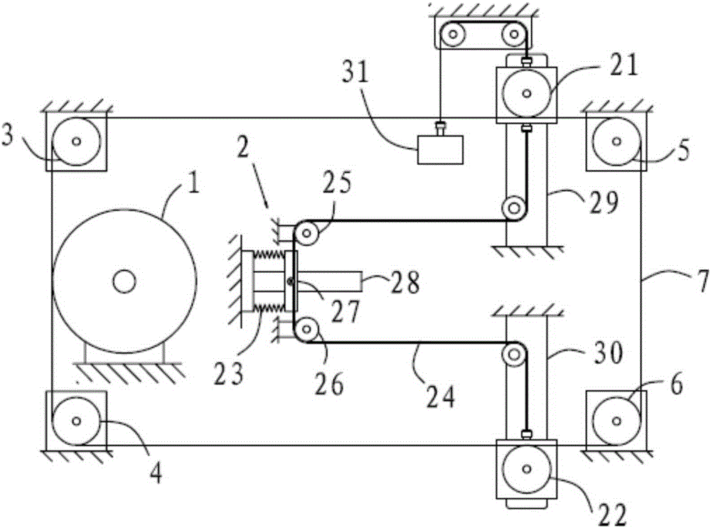 Wire tensioning mechanism for wire cutting machine tool