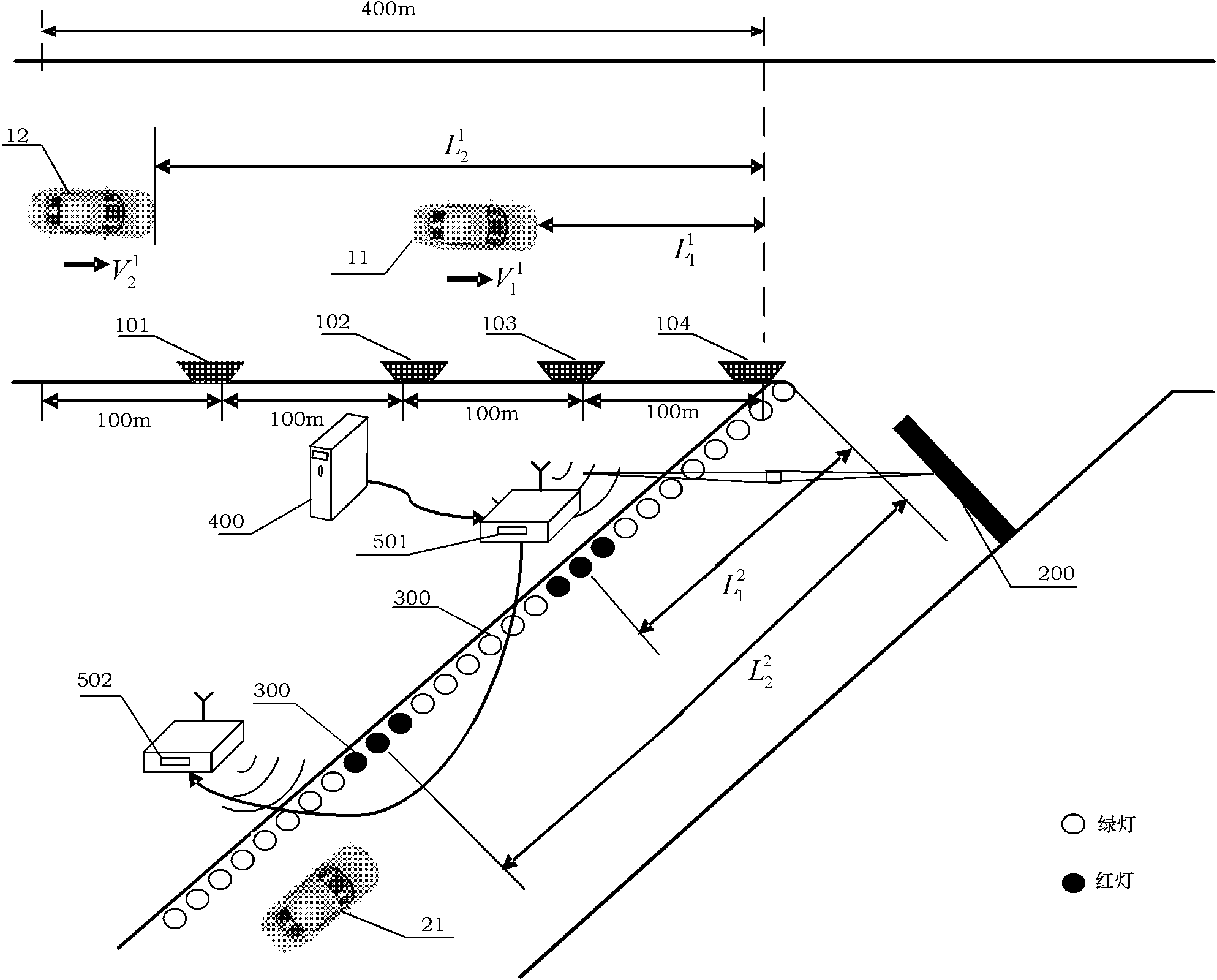 Inducing device and inducing method of vehicle confluence at intersection based on vehicle and road collaboration