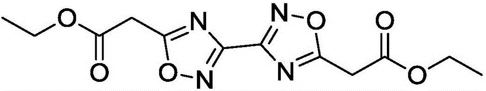 Synthesis method of 5,5'-di(acetic ether)-3,3'-bi-1,2,4-oxadiazole