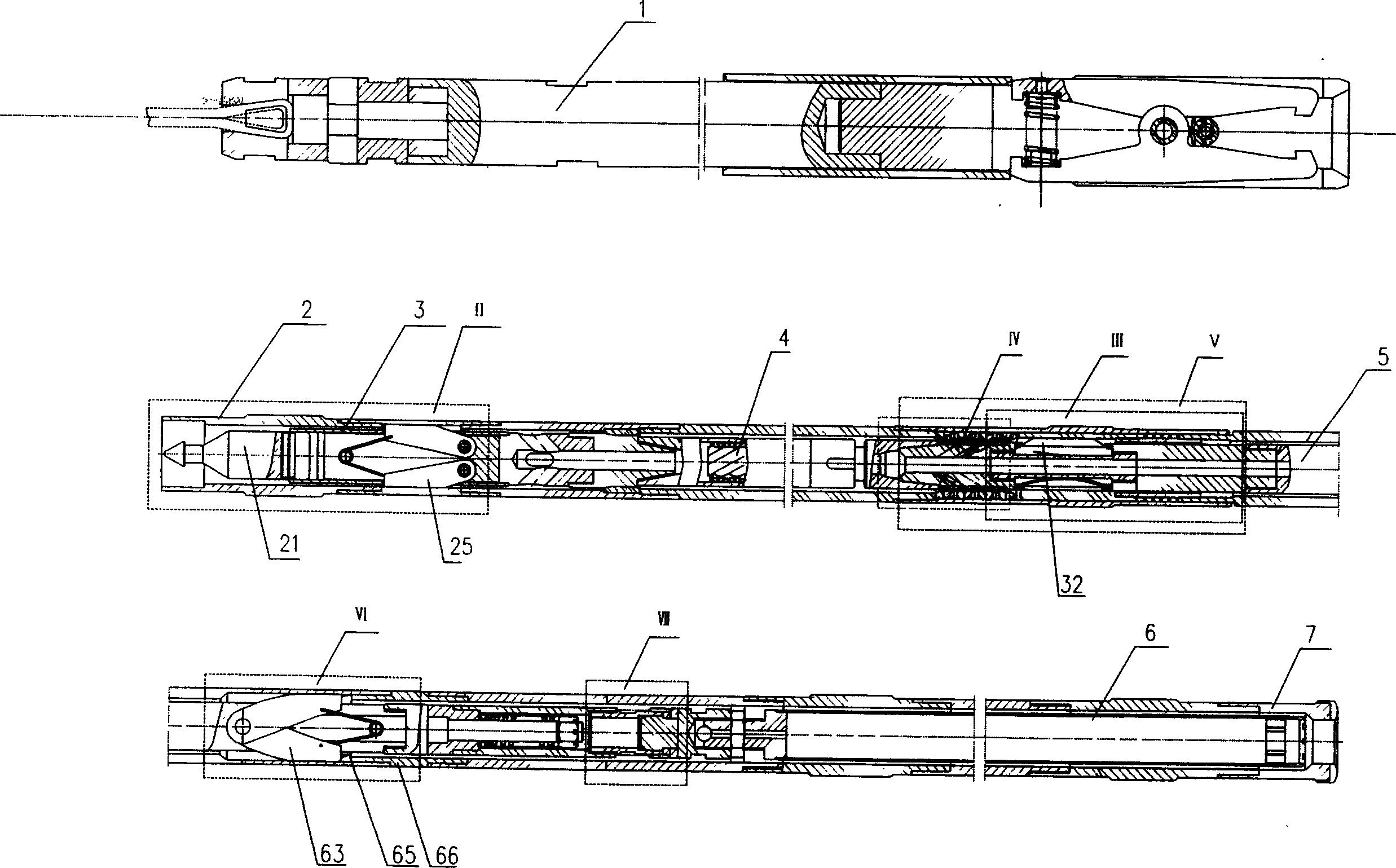 Three-in-one combined core drilling outfits