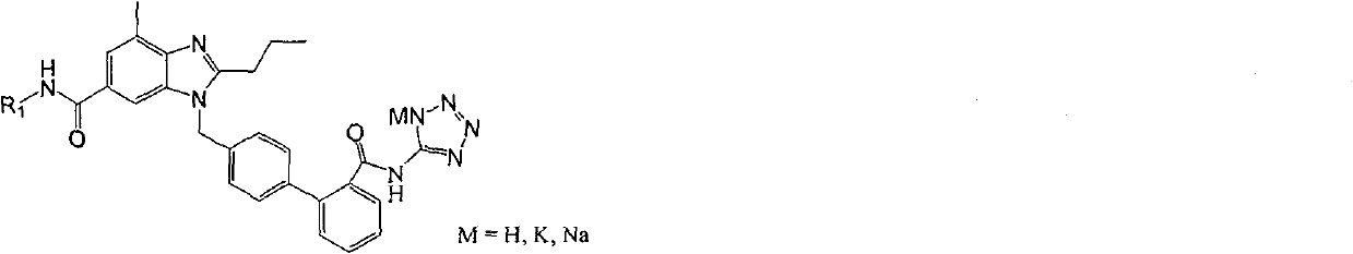 Biphenylacylamine tetrazole compounds, synthetic method and application