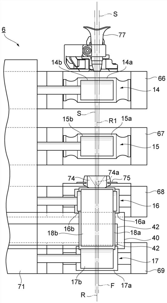 Tensioners, drafting devices and spinning machinery