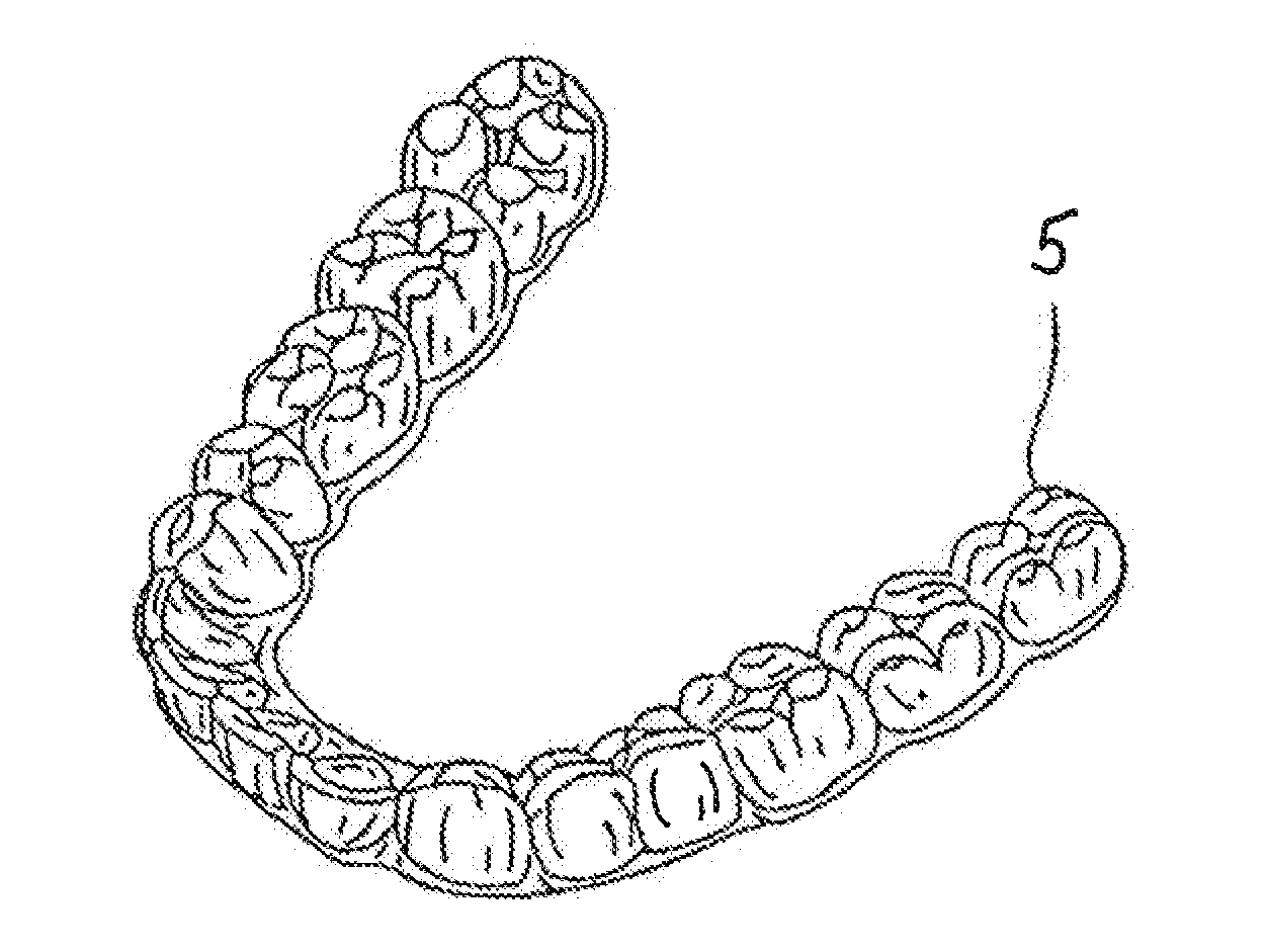 Method for producing a set of dental appliances for correcting tooth misalignments and orthodontic set-up model therefor