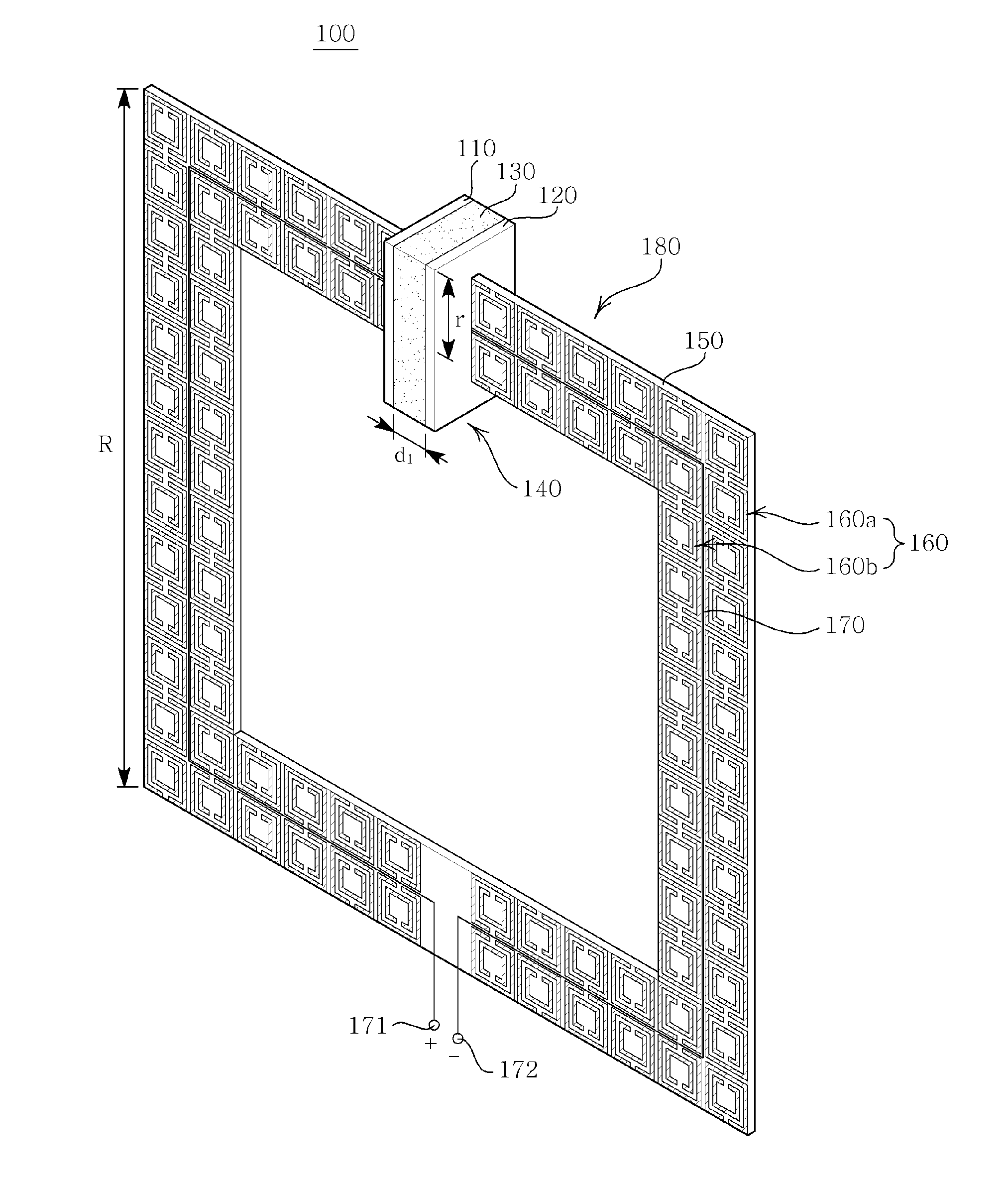 Wireless energy transmission structure