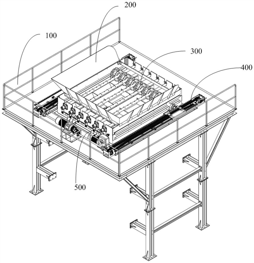 Ton bag unpacking device