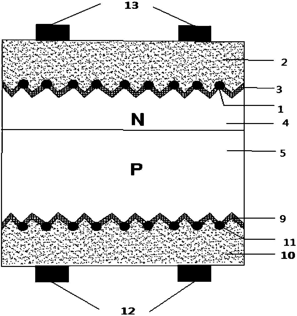 A kind of p-type crystalline silicon solar cell with transparent electrode and preparation method thereof