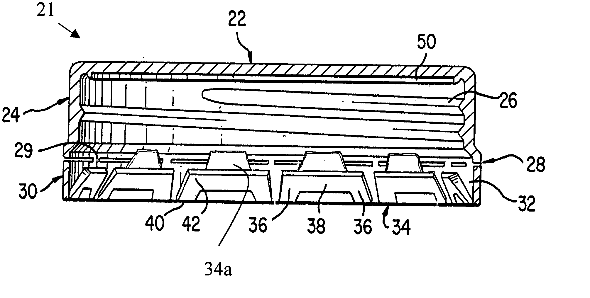 Tamper indicating closure with foldable tab