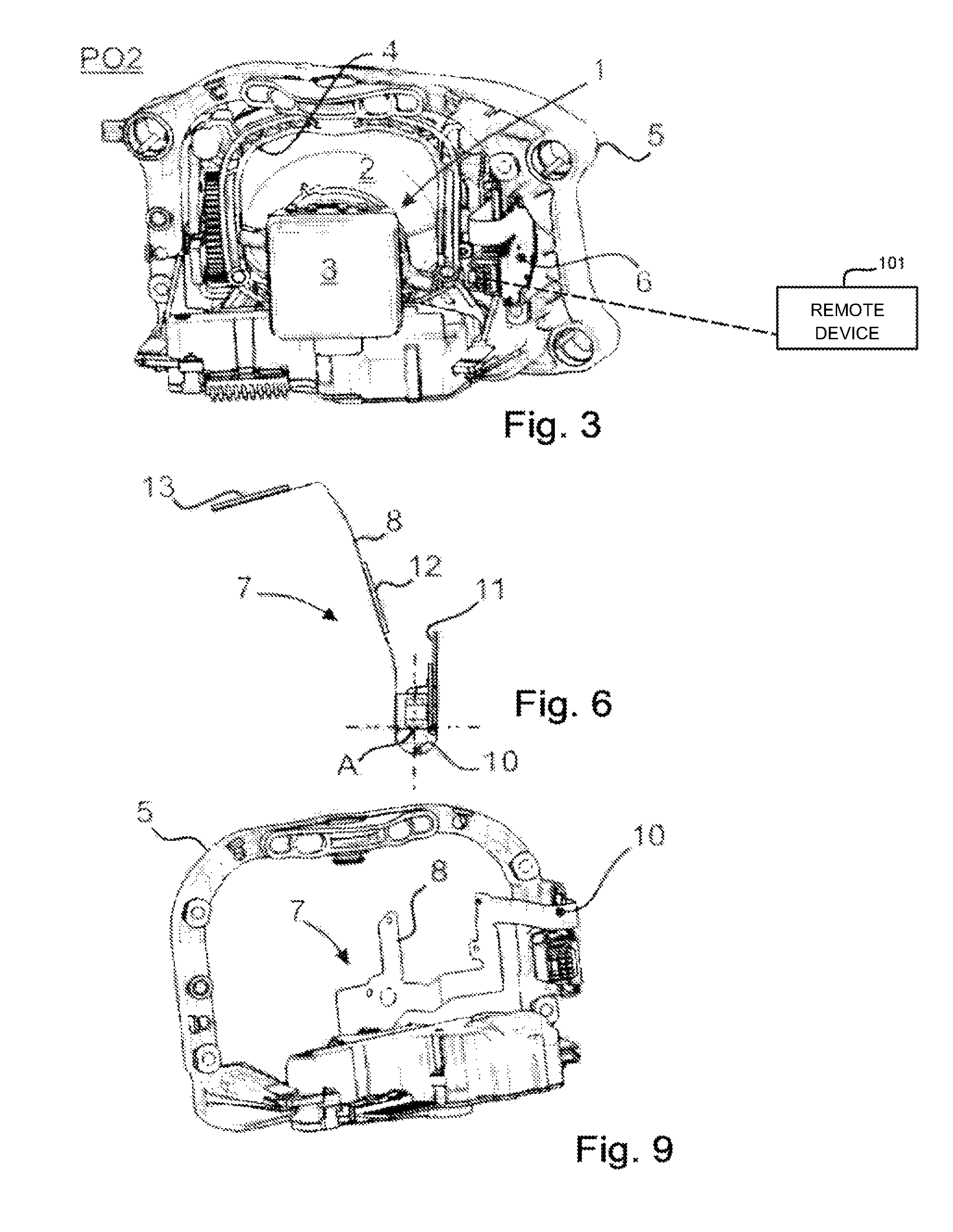 Optical module for motor vehicle headlamp equipped with a device for electrical connection to remote devices