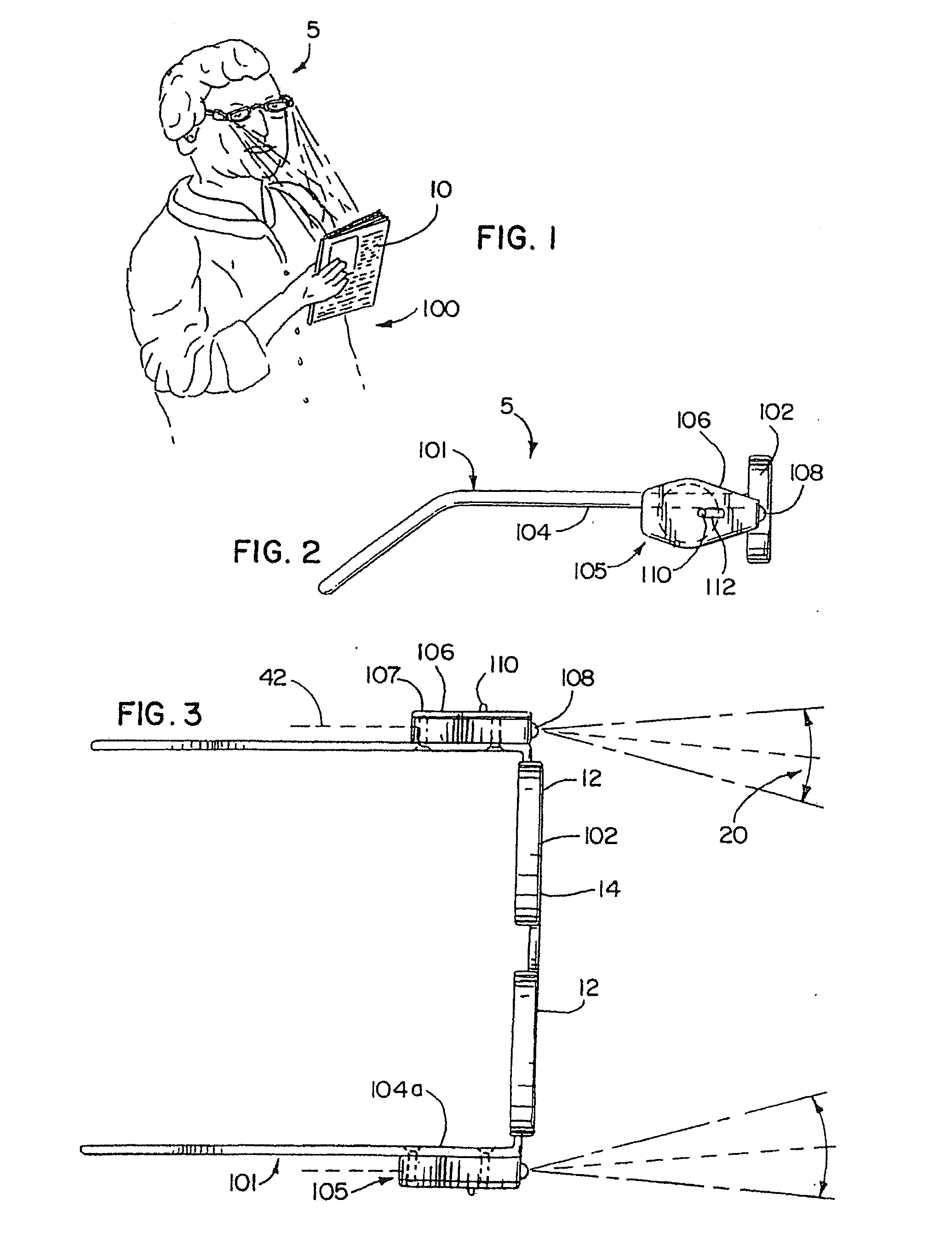 Lighted reading glasses