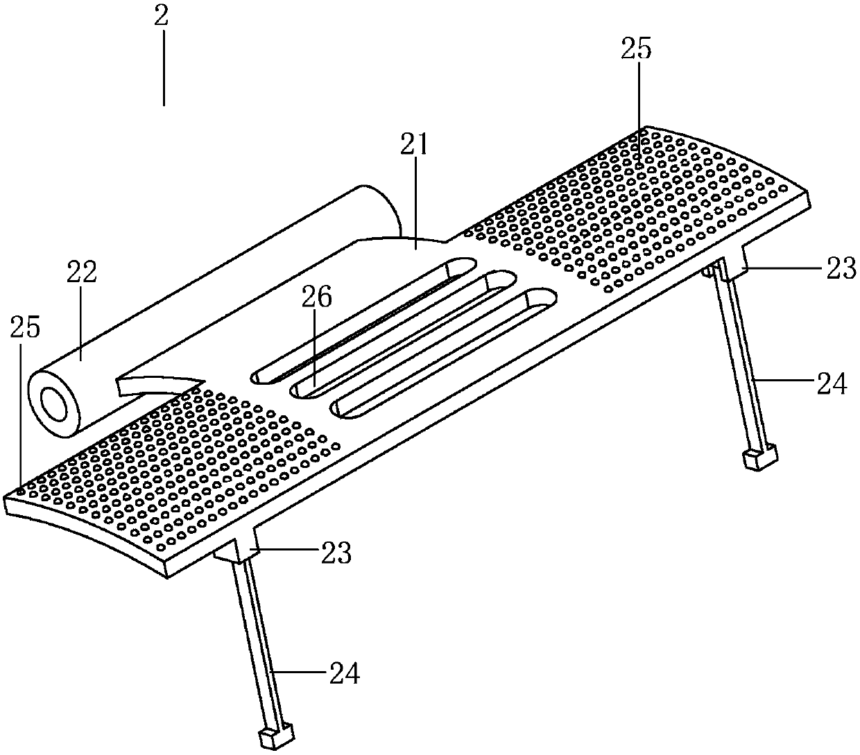 Toilet pedal device capable of preventing and relieving constipation