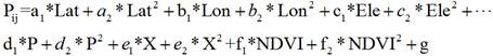 Fine precipitation time variation characteristic space analysis method