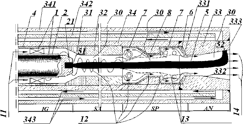 Anode for non-transferred arc plasma torch and plasma torch