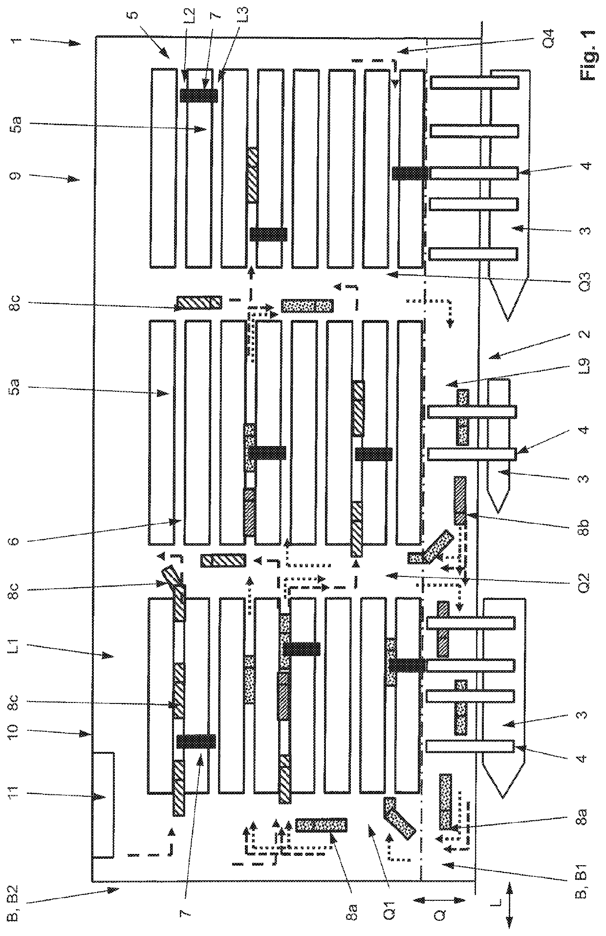 System for transporting containers, particularly iso containers, using heavy goods vehicles