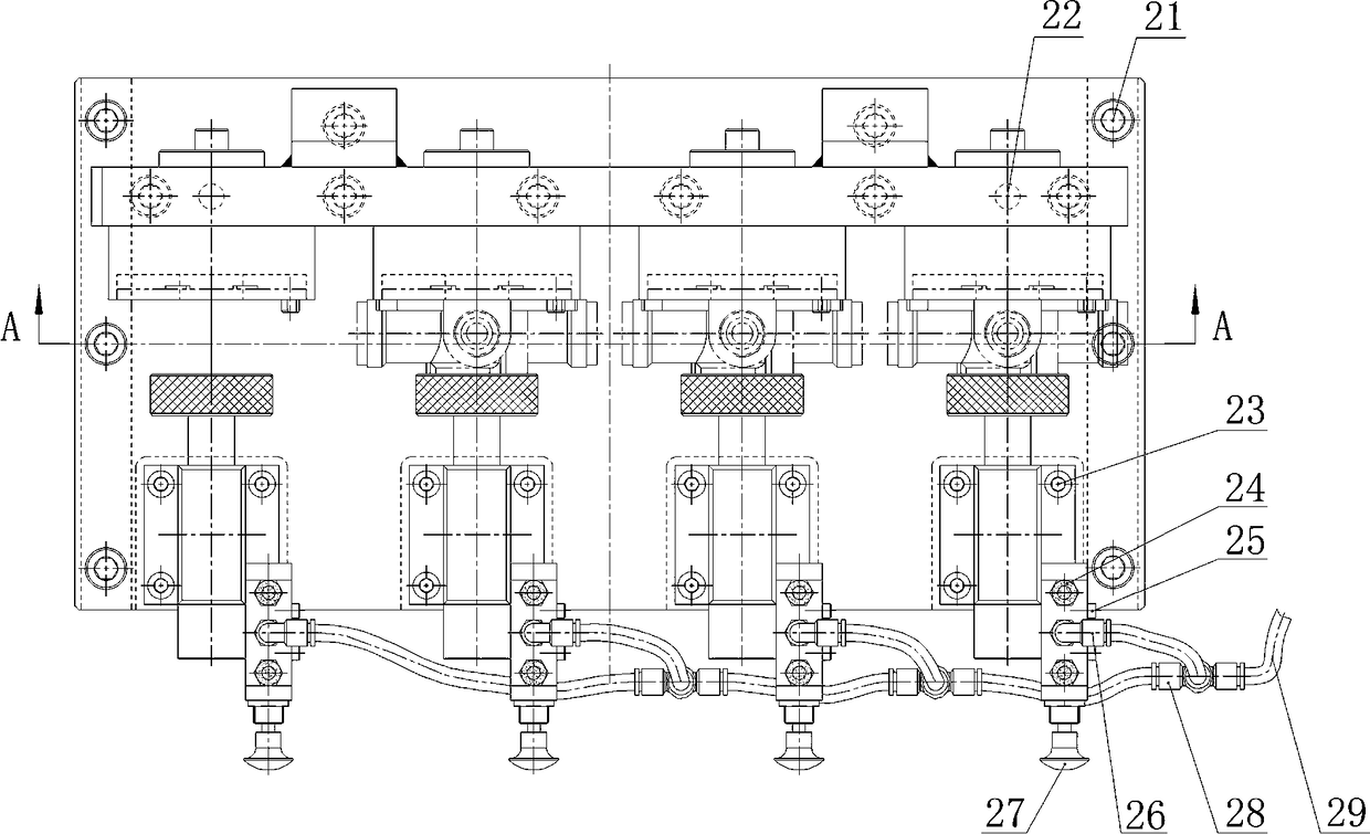 Universal pneumatic self-locking clamping fixture