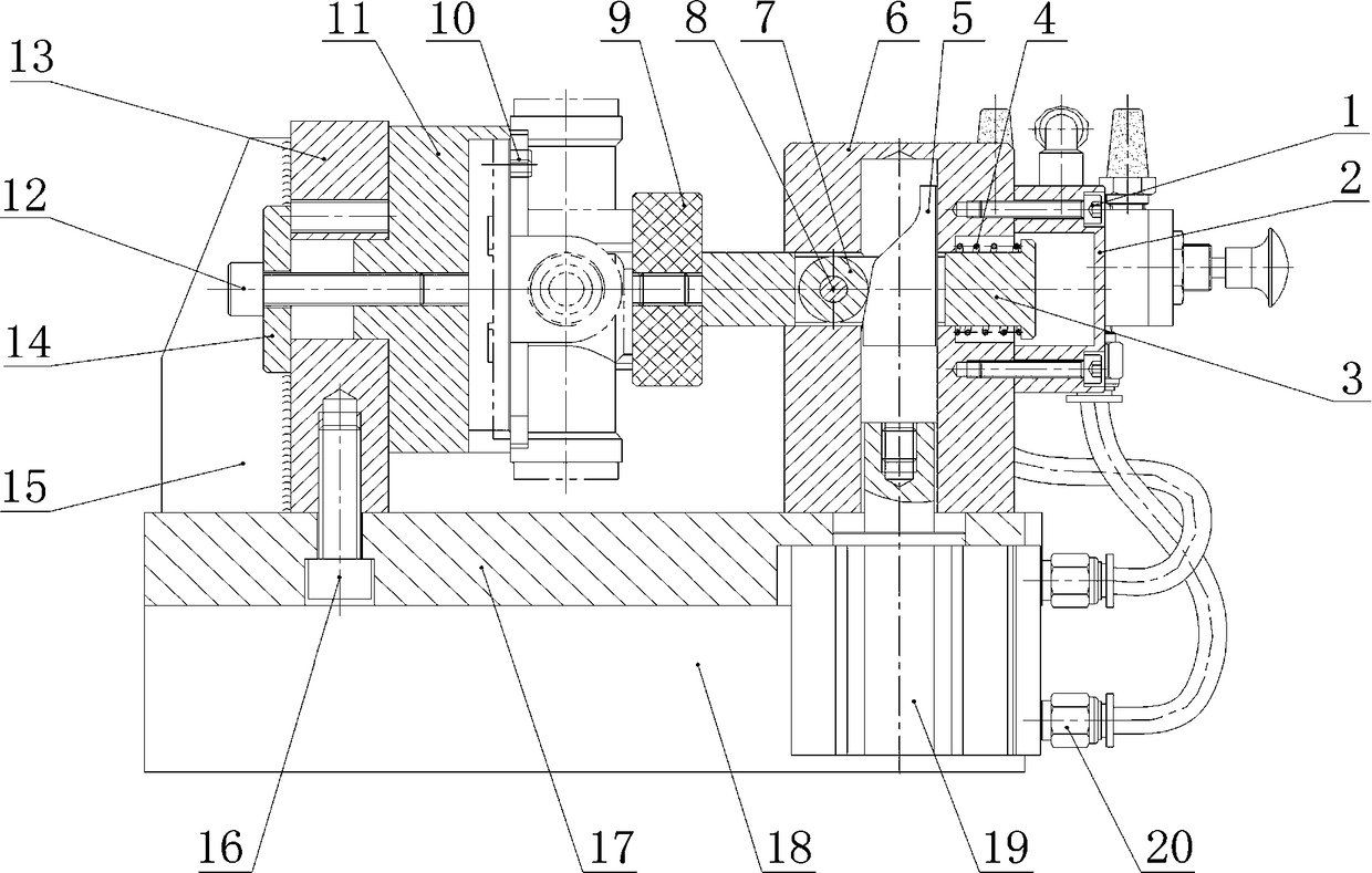 Universal pneumatic self-locking clamping fixture