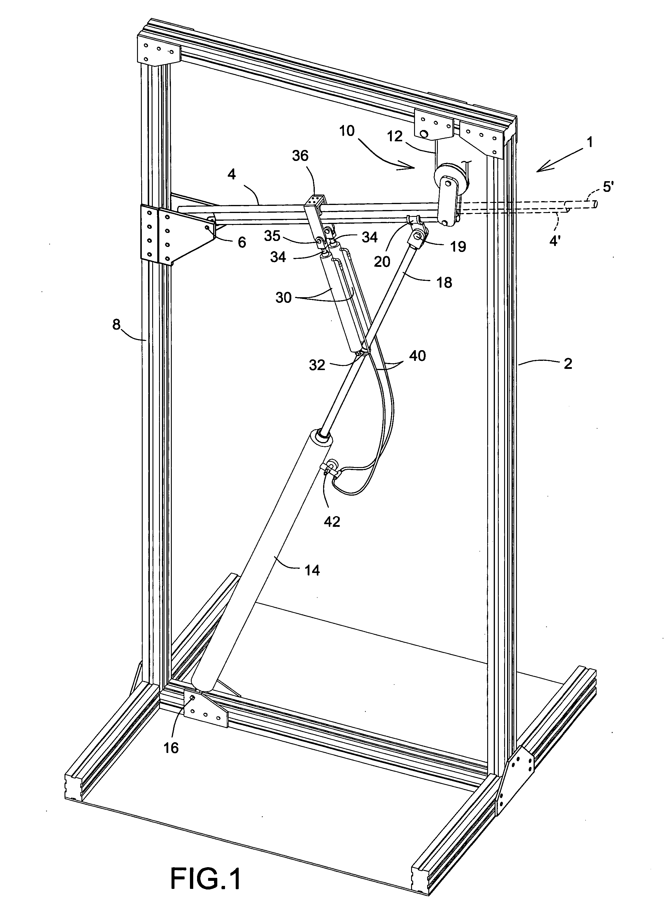 Weight lifting simulator apparatus