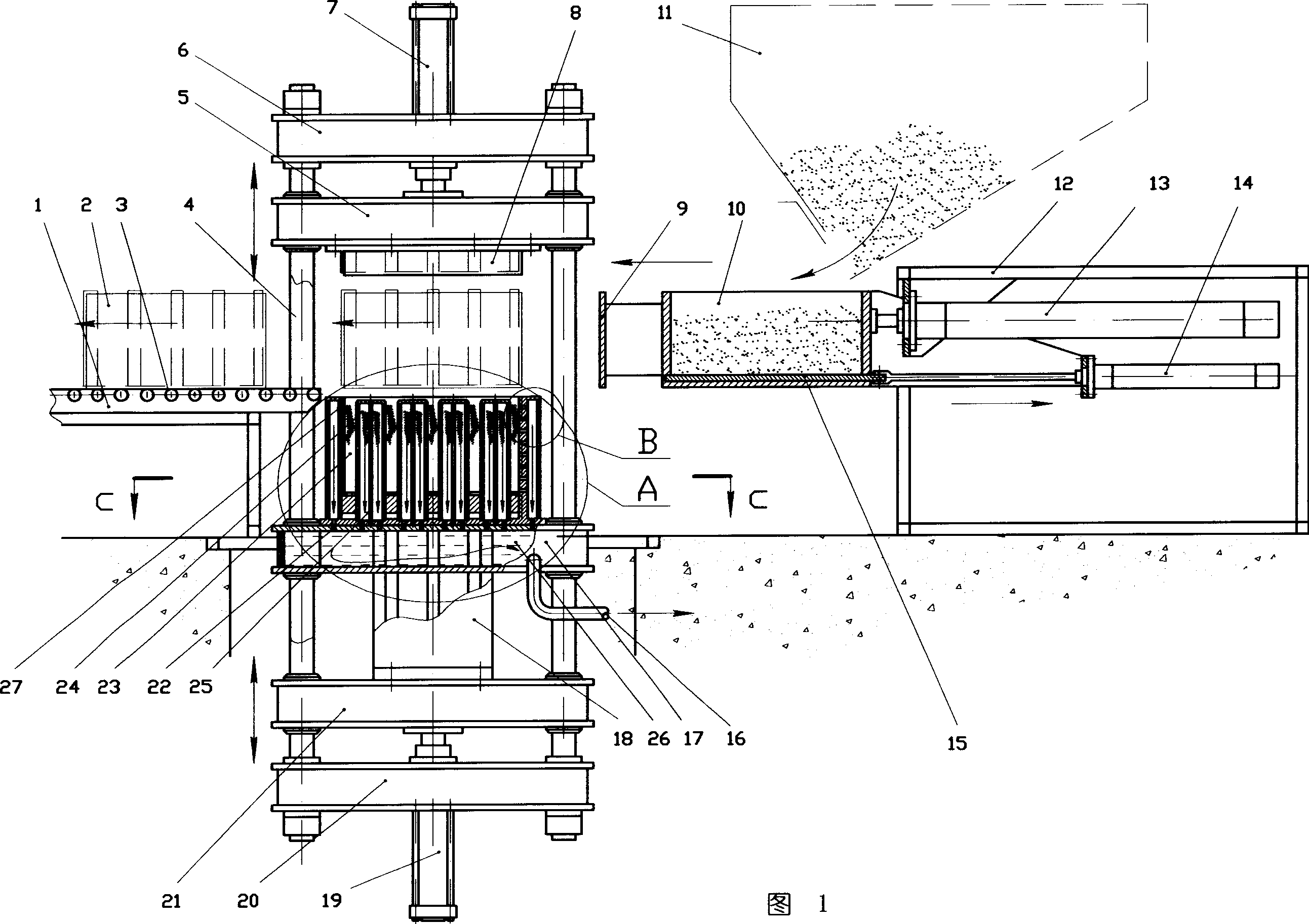 Hight-pressure gypsum block and its continuously-forming machine