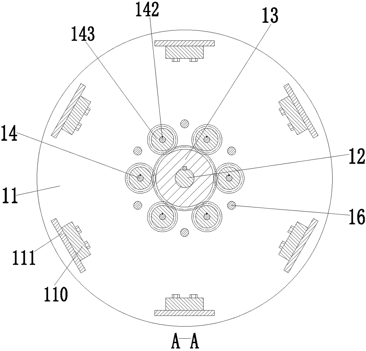 A negative-pressure building interior decoration fixing device