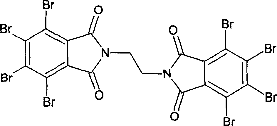 Synthetic method of fire-retardant N,N'-ethylene bis-tetrabromo phthalimide and screw thrust tubular reactor