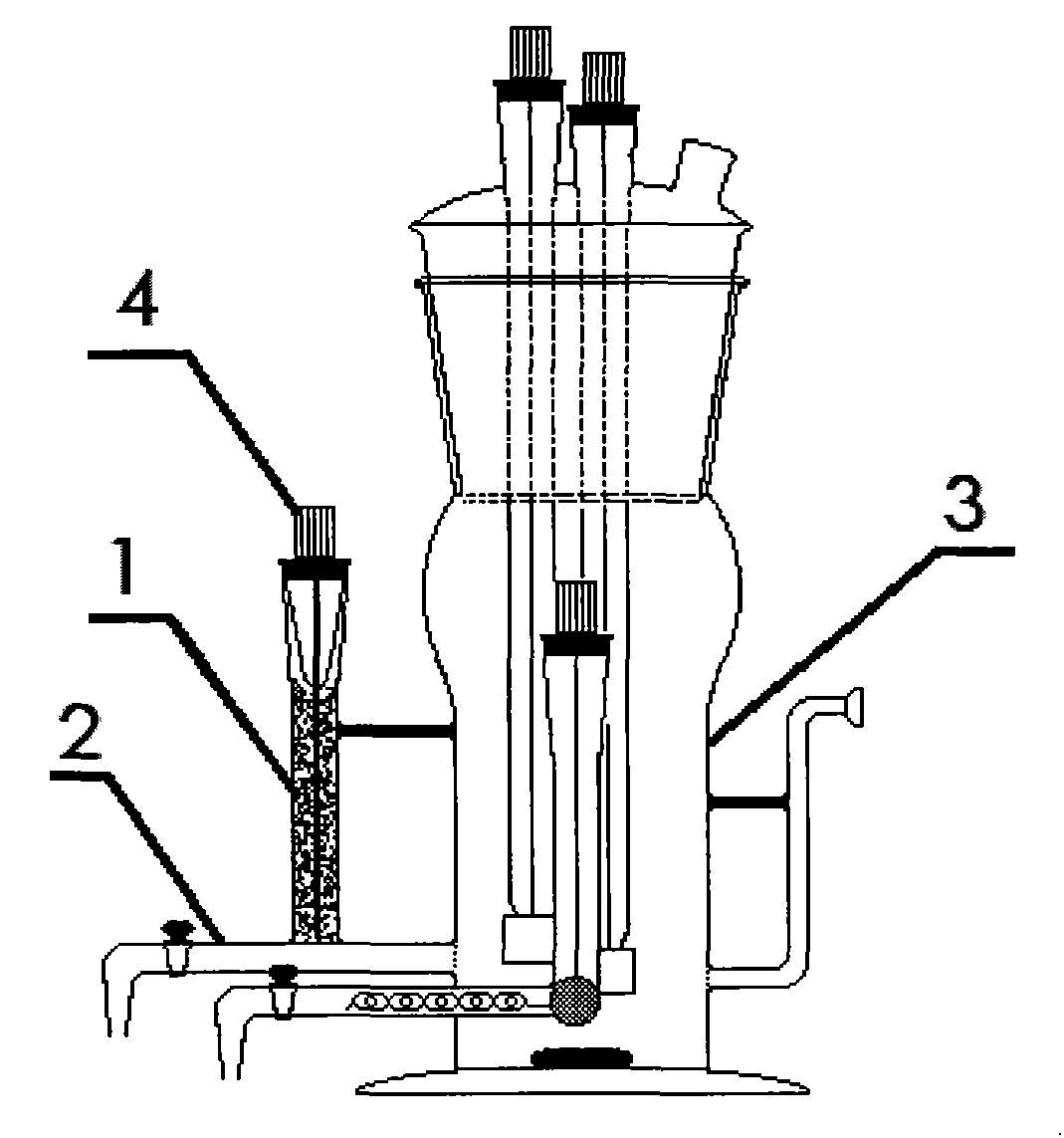 Electrolytic tank for determining total content of sulphur by adopting microcoulometric method