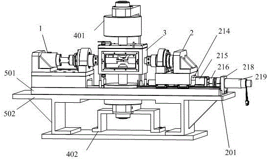 Instrument and method for in-situ testing of material properties under force-electricity-heat-vertical magnetic field coupling condition