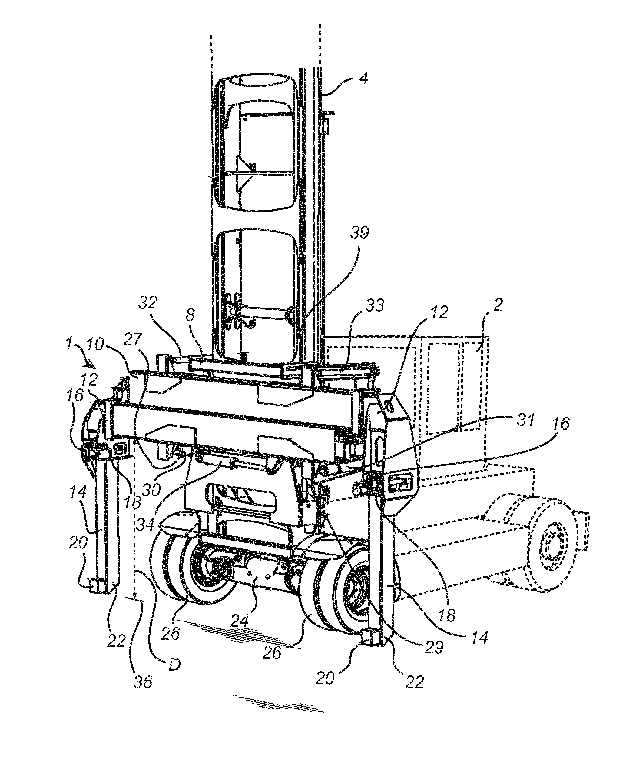 Side lift spreader