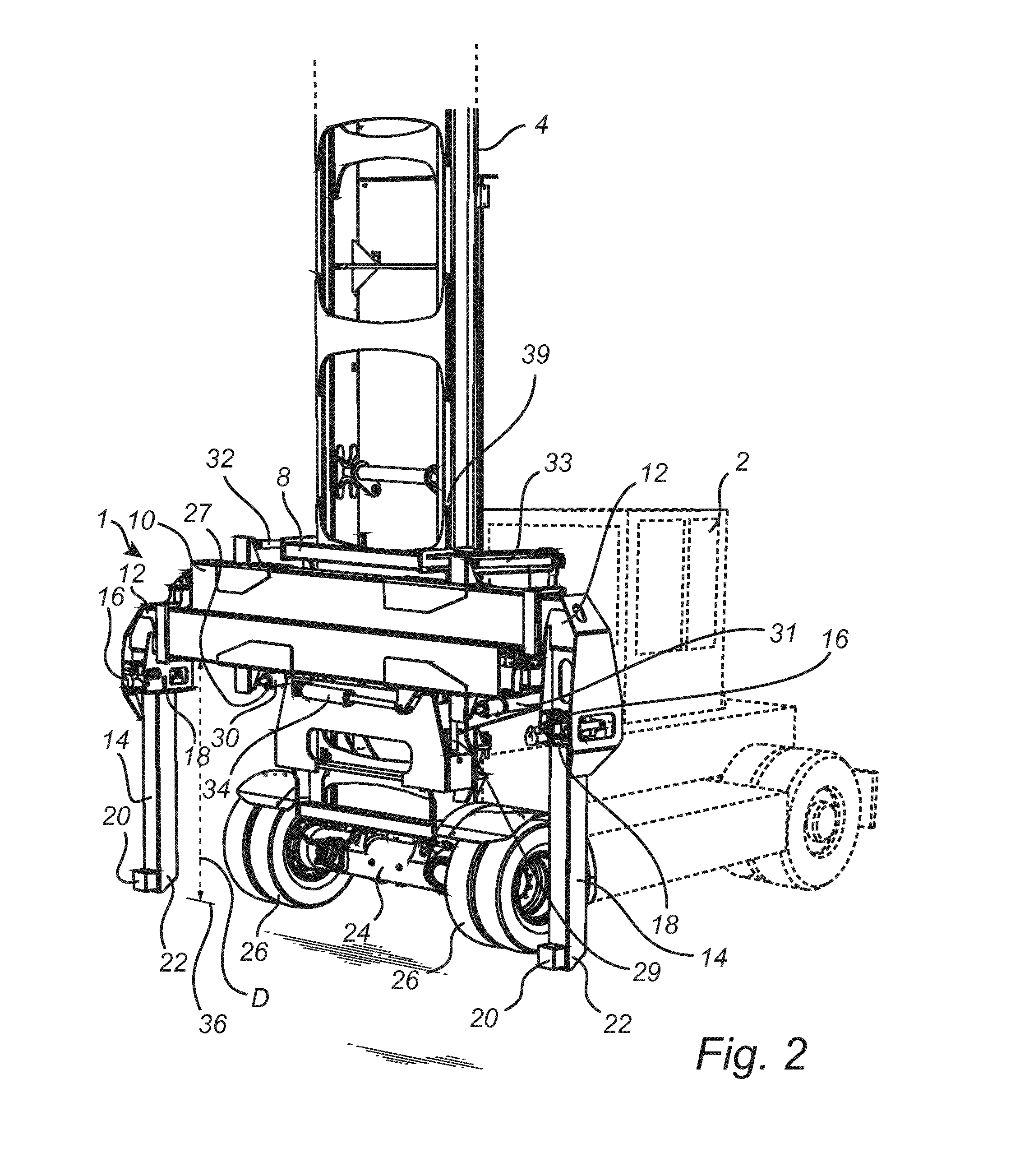 Side lift spreader