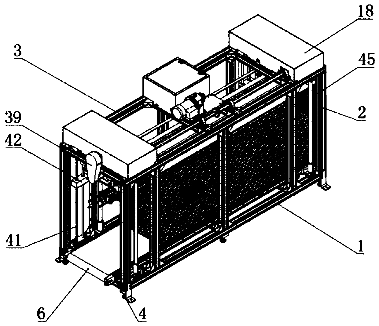 Feeding machine for cabinet production line