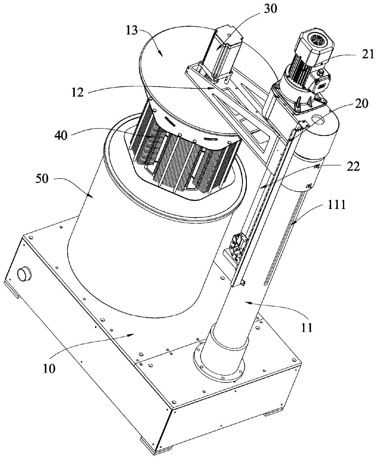 Automatic feeding and discharging fluid polisher automatic line