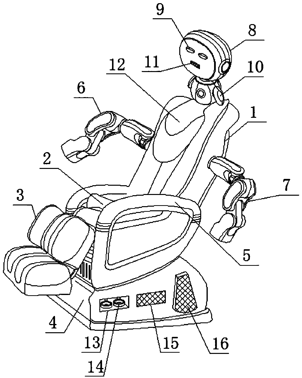 Intelligent robot massage chair device with multi-functions