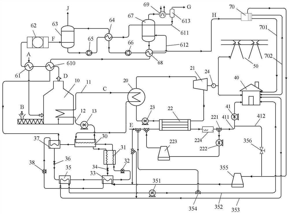 Biomass organic Rankine cycle combined cooling heating and power system and method for providing heat source