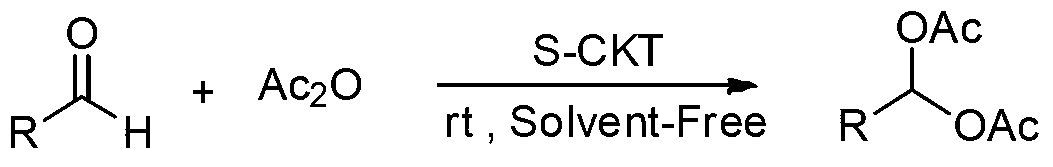 1,1-diacetate synthesis catalyzed by sulfonated cage-type mesoporous carbon