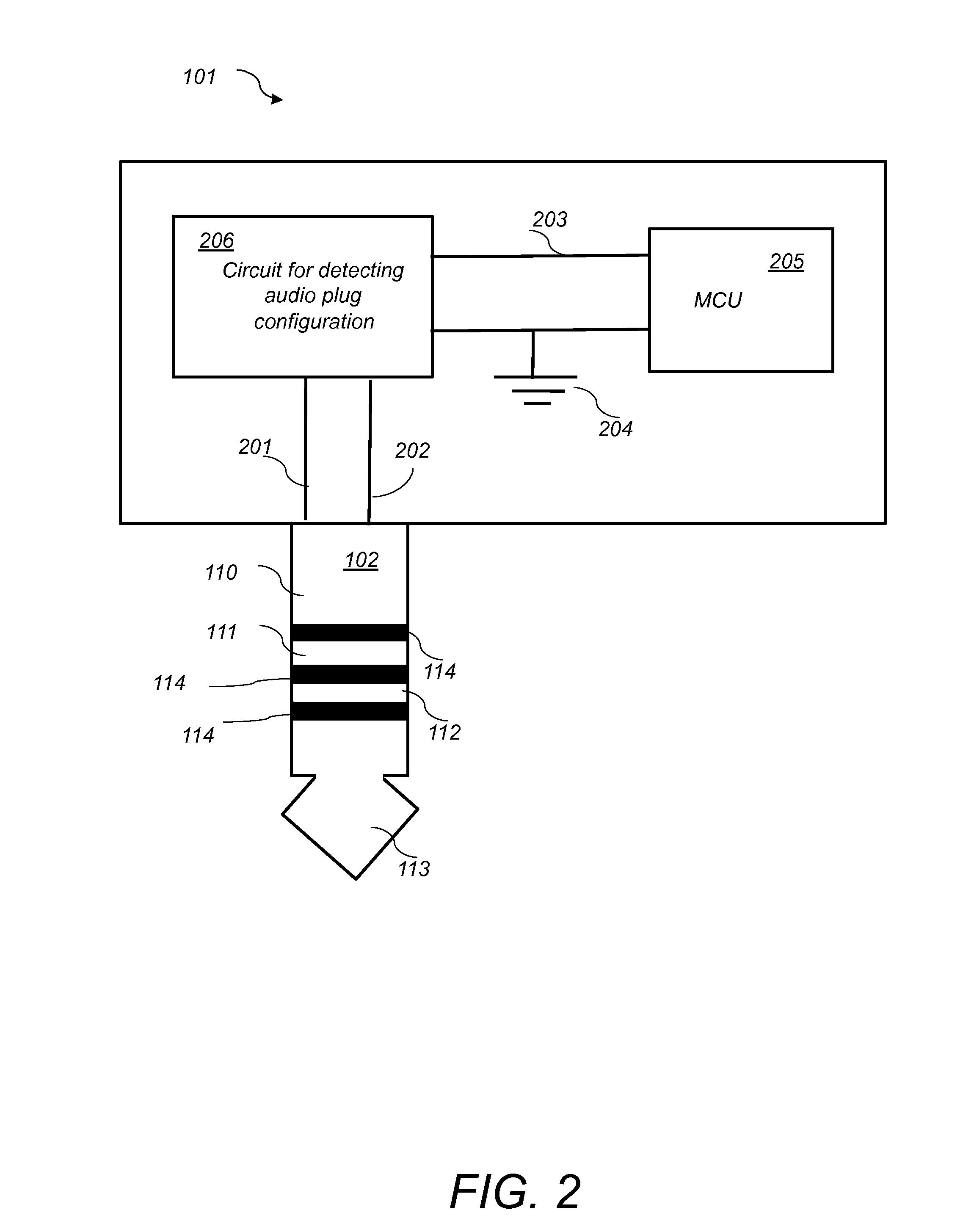 System and method for detecting the ground and microphone input contacts in an audio plug