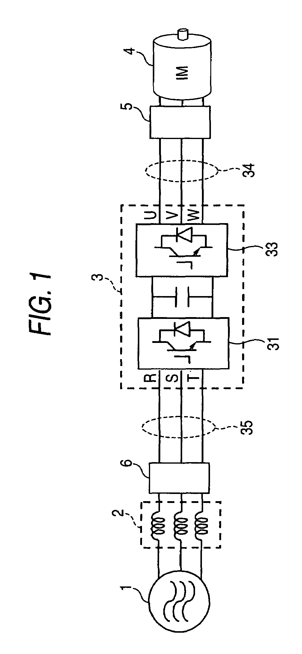 System using power converter, microsurge suppressor and microsurge suppression method