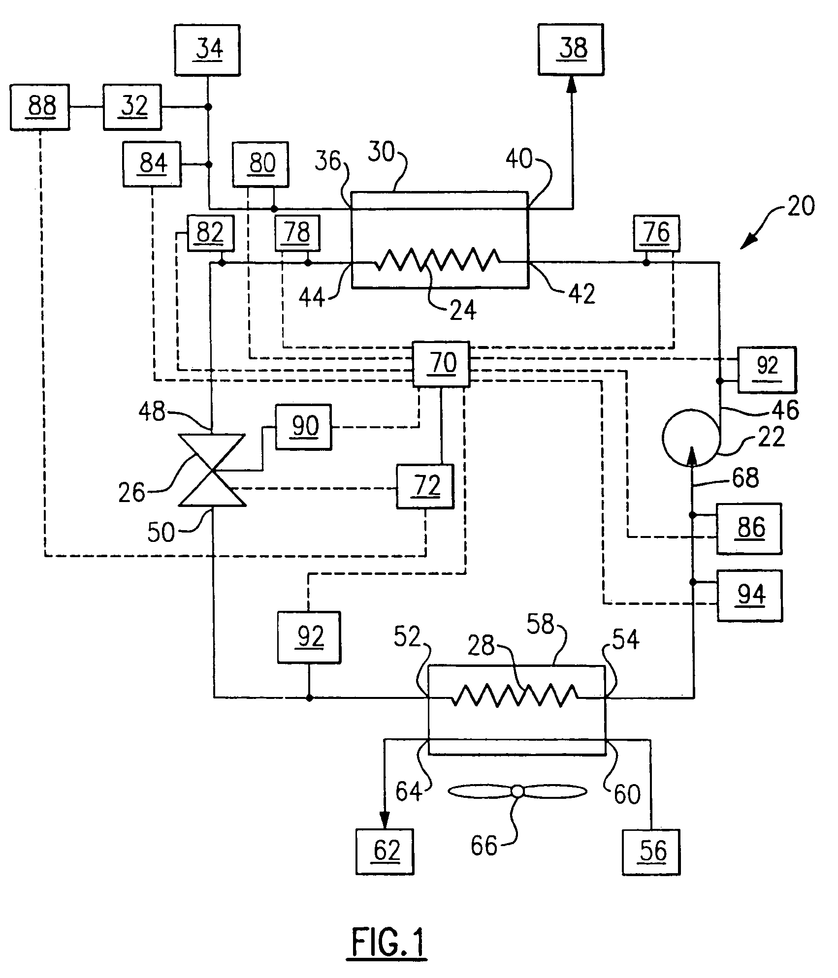 Control of refrigeration system to optimize coefficient of performance