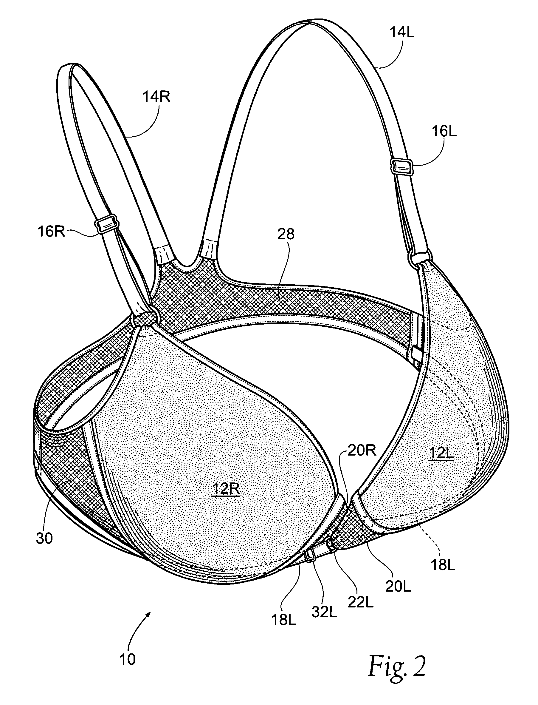 Cleavage-enhancing foundation garment