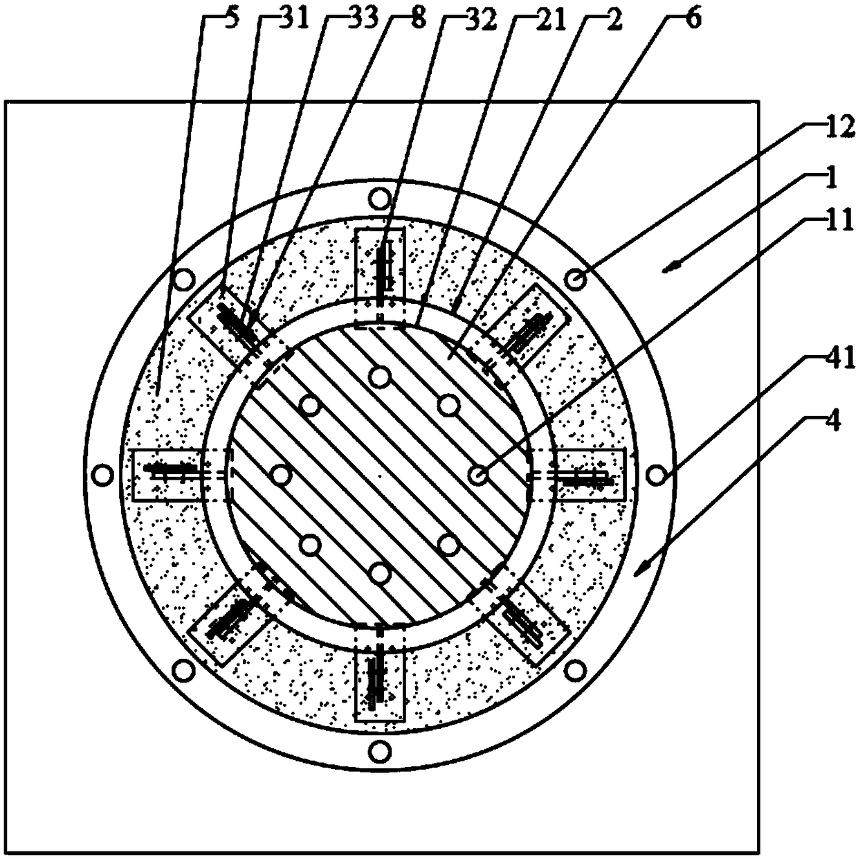 Bridge pier structure and construction method thereof