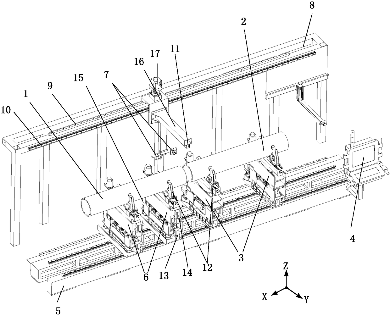 Automatic docking device and control method for hold section parts