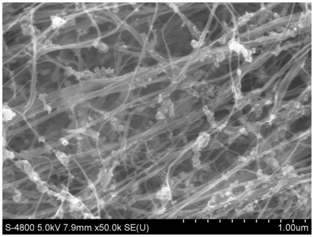 Silicon oxide composite boron-doped carbon nanotube film as well as preparation method and application thereof