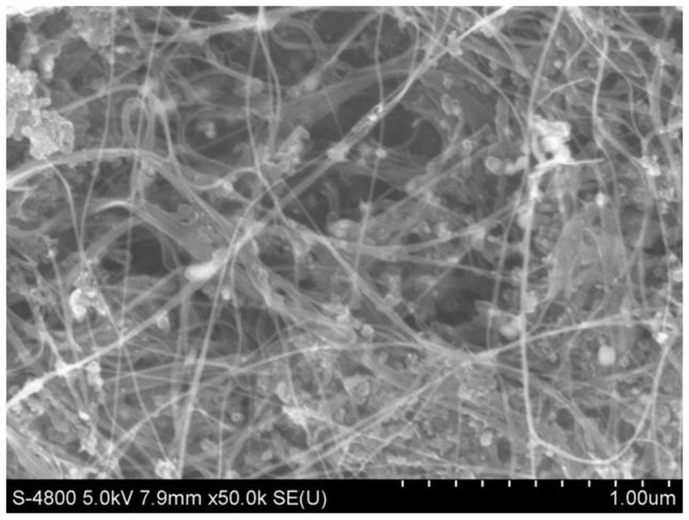 Silicon oxide composite boron-doped carbon nanotube film as well as preparation method and application thereof